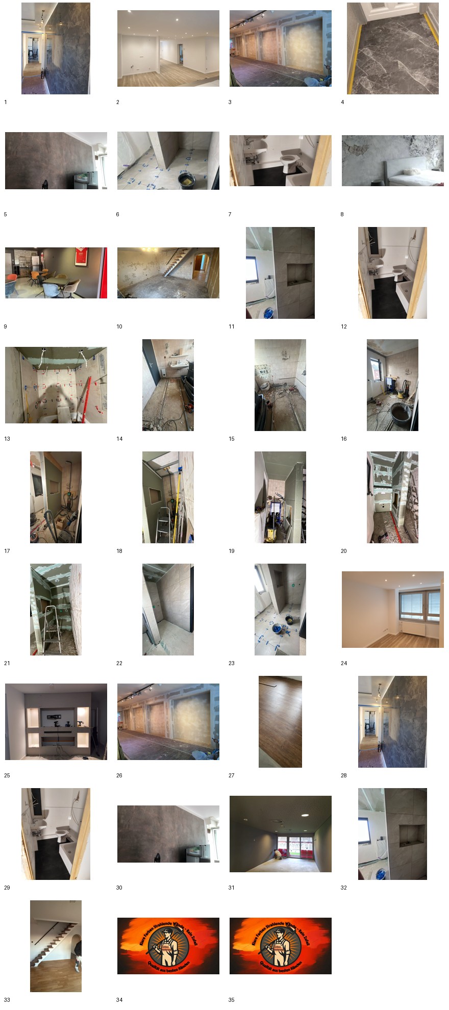 Fertiggestellte Raumgestaltung mit Designboden und malerisch gestalteten Wänden